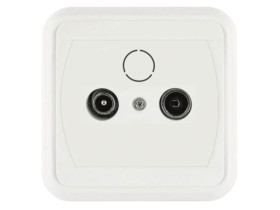 LIZA Gniazdo antenowe RTV przelotowe 9dB złoty 6GAP-1L9 KARLIK