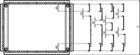 Schneider Electric NSYEC68 Przepust kablowy NSYEC68, (D x S x W) 800 x 600 x 30 mm, stal, 1 szt.
