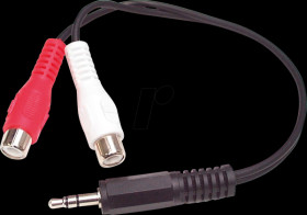 MUMFRCA Audio cable, 3.5-mm jack to 2x RCA, 15 cm