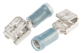 Konektor płaski Żeński 6.35 x 0.81mm długość 23.41mm Izolacja: Izolowane Cyna