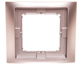 Simon Basic Neos Ramka pojedyncza IP44 srebrny matowy BMRC1B/43