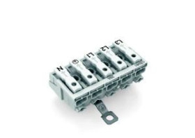 Złączka zasilająca 5-biegunowa ze stopkąmi z stykiem PE 294-5415 /250szt./