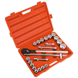 Sealey AK2598 Socket Set 22pc 3/4&quot;sq Drive Metric