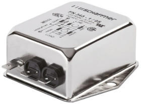 Filtr EMI 6A 1-fazowy 1MΩ 250 V AC 400Hz 400 μH, 430 μH, 770 μH Schaffner Montaż w obudowie
