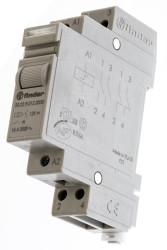 Modułowy przekaźnik krokowy 12V dc DPST-NO Finder 5W, na szynę DIN 27Ω Śruba