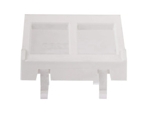 Simon Connect Płytka K45 gniazda teleinformatycznego 2xRJ skośna czysta biel KB080/9