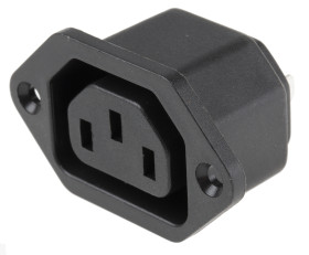 Złącze IEC IEC C13 Montaż na panelu Żeński 10A Proste liczba bezp None RS PRO