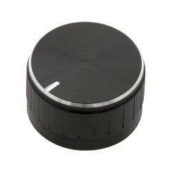 Gałka czarna śred.30mm oś 6mm / 8168