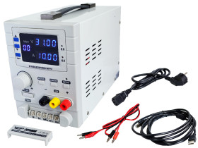 Zasilacz laboratoryjny WEP 3010DB 30V 10A 3xOUT +USB +60 pamięci ustawień
