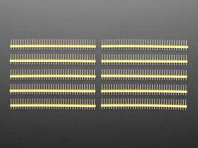 Adafruit Break-away 0.1" 36-pin strip male header - Yellow - 10 pack