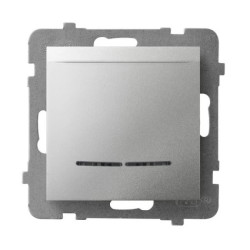 ARIA Łącznik hotelowy z podświetleniem pomarańczowym srebro ŁP-15US/m/18