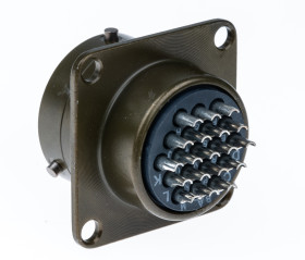 Złącze 19-pinowe Żeński Souriau Sunbank by Eaton Męski Montaż na panelu MIL-DTL-26482 rozmiar 14