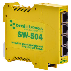 Brainboxes SW-504 Industrial Ethernet 4 Port Switch DIN Rail Mountable
