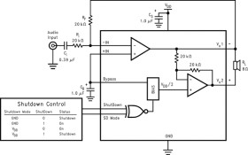 1.6-W, mono, analog input Class-AB audio amplifier