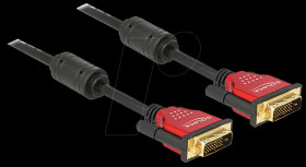 84345 Cable DVI 24+1 plug > plug, red, 2 m