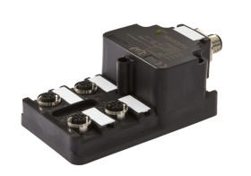 Moduł logiczny 42x122x60mm AND 4-krotny 10-30V złącze M12 żeńskie 4-pinowe złącze M12 męskie 4-pinowe IP67 VL600104