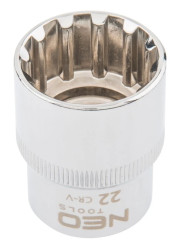 Nasadka Spline 1/2, 22 mm /5szt./