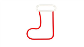 Neon Led Christmas Skarpeta Biała Czerwona Flne23 Forever Light