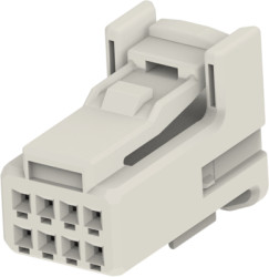 Socket, unequipped, 8 pole, straight, 2 rows, natural, 1379659-5