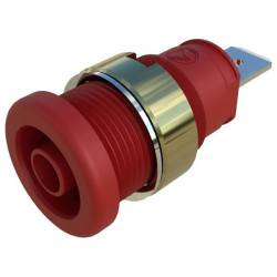 SKS Hirschmann 935980853 SEB 2620 Red 4mm Safety socket nickel-plated