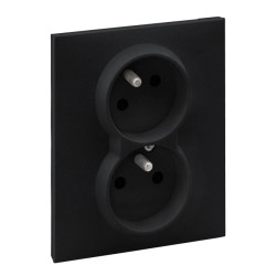 SUNO Gniazdo pojedyncze 2P+Z (czeskie) czarne 16A 250V zaciski automatyczne 721482