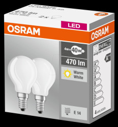 4058075803978 Osram-LED Base Retro, 2-Pack, e14, matt, 4 W, 470 lm