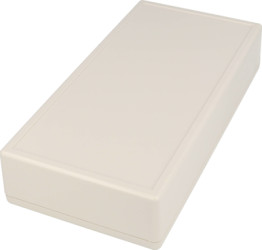 ABS handheld enclosure, (L x W x H) 220 x 110 x 44 mm, light gray (RAL 7035), IP54, 1599HSGY