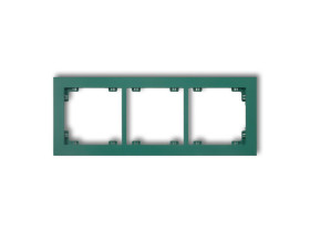 DECO Ramka 3 potrójna uniwersalna z tworzywa DECO Pastel Matt szmaragdowy 51DR-3 KARLIK