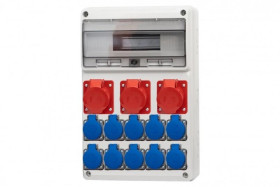 Rozdzielnica LEGATO 16M - gniazda 3x16A 5p, 10x230V /16 modułów/