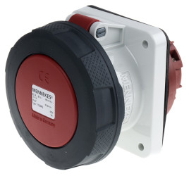 Złącze przemysłowe - zasilające 63A Gniazdo 400 V 4P Żeński MENNEKES Czerwony Montaż na panelu IP67