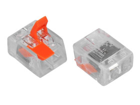Złączka uniw. 2P 0,5-4mm 32A/250V transparentna