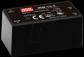 IRM-15-5 AC/DC converter, 85 - 264 V AC, 5 V DC, module