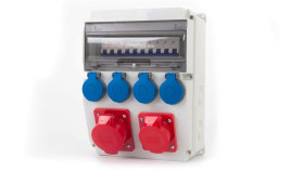 Rozdzielnica Caja 12M - Gniazda 16A 5P, 32A 5P, 4X230v + Zabezpieczenia (Mcb...