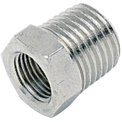 ICH 20803 Reducing Connector R1/2 Ext. Thread G1/8 Int. Thread 60 bar Brass NP