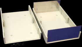 ABS device enclosure, (L x W x H) 250 x 160 x 76 mm, light gray (RAL 7035), IP54, 1598GGY