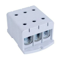 Blok rozdzielczy ‑ odgałęźny 3 ‑ polowy 35-240mm2 szary montaż płaski FJ-E240/3 1000075