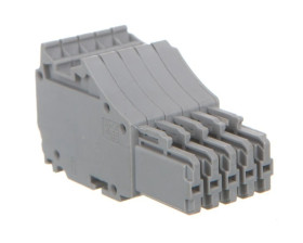 Gniazdo 1-przewodowe X-COMS 5-biegunowe szare 2020-105 /50szt./