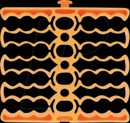 66255 Cable Organizer with 24 cable entries orange