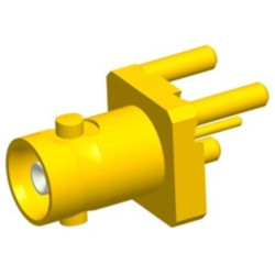 HD BNC panel socket 75 Ω, solder connection, straight, 034-1032