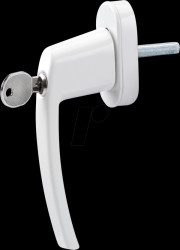 5985 Window handle with lock, white