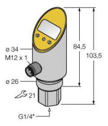 Turck Przełącznik 1 szt. PS010V-301-2UPN8X-H1141 -1 bar do 10 bar