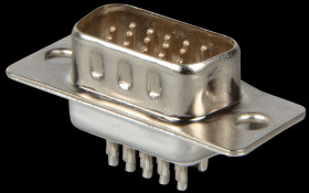 D-SUB plug, high density, 15-pin, straight