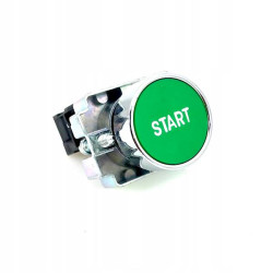 PRZYCISK STEROWNICZY ZIELONY Z NAPISEM START POD OTWÓR MONTAŻOWY fi 22mm