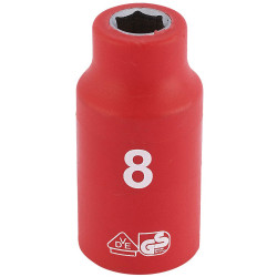 Draper Expert 31515 3/8&quot; Sq. Dr. Fully Insulated VDE Socket (8mm)