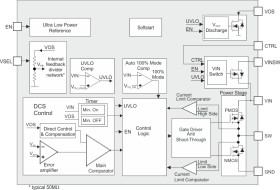 Ultra-low-power DCDC converter with Vin-switch in WCSP
