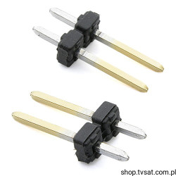 2PIN-BLOCK-GOLD 2Pin Connector Gold R=2.54 H=7 THT AMP