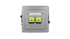 Deco Mechanizm Gniazda Światłowodowego/Optycznego Podwójnego Srebrny Metalik...