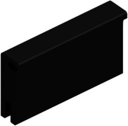 Extruded heatsink, (L x W x H) 50 x 10.3 x 28 mm, 13.5 to 6.3 K/W, black anodized, 10020594