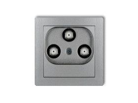 DECO Gniazdo multimedialne 3F DATA (Vectra) srebrny metalik 7DGMV KARLIK