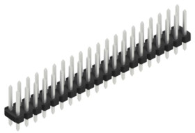 Pin header, 40 pole, pitch 2.54 mm, straight, black, 10058670